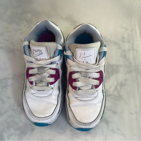 Nike Air Max 90 White and Pink Sneakers Size 11C Athletic Sneaker Retro - Picture 8 of 9